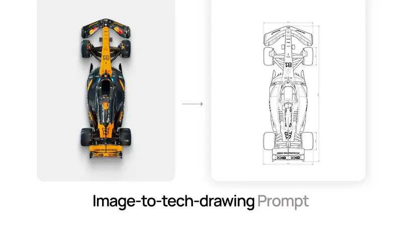 Preview of Nano Banana Prompt for Image-to-Tech-Drawing