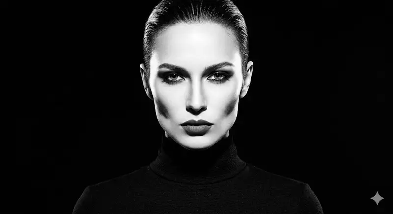 Preview of High-Contrast Fashion Studio Portrait