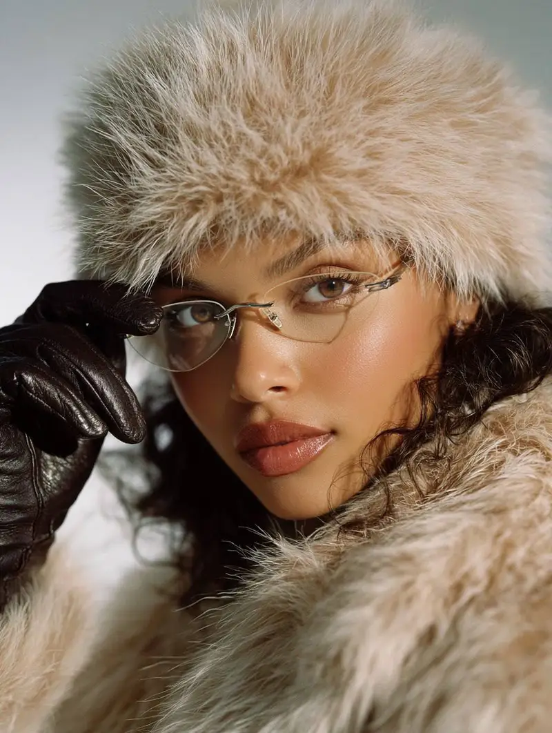 Preview of Nineties Fashion Fur Hat Portrait