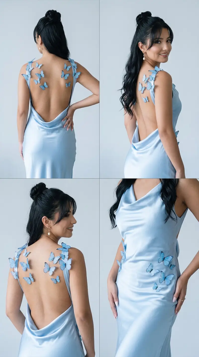 Preview of Butterfly Dress Editorial Grid Prompt for Nano Banana 2