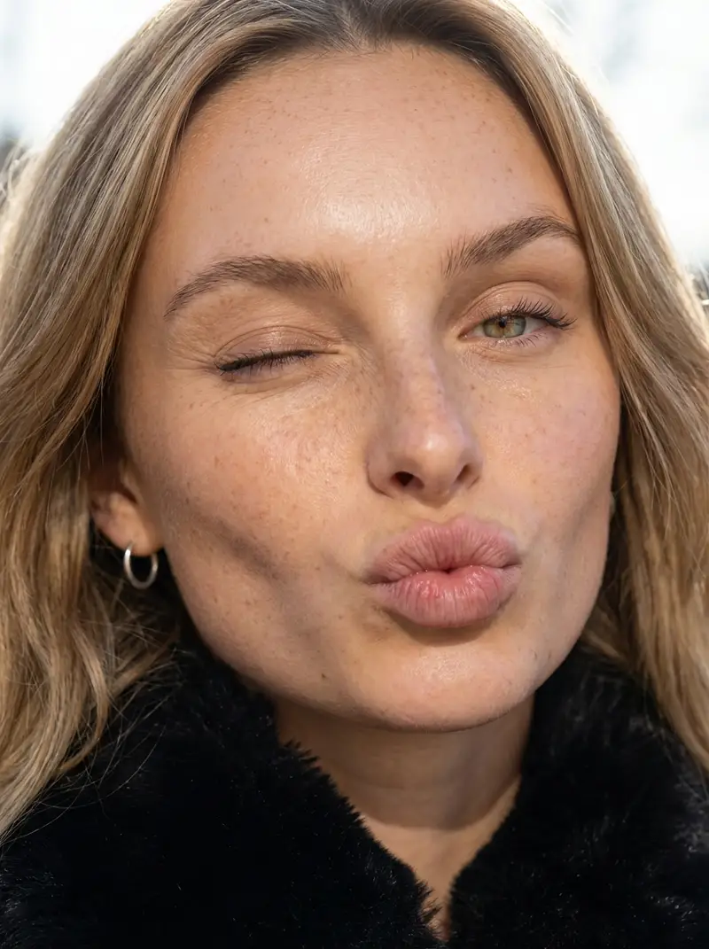 Preview of Macro Portrait with Wink and Pucker