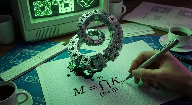 پیش‌نمایش Psychedelic Mathematics Fractal Prompt for Menger Sponge