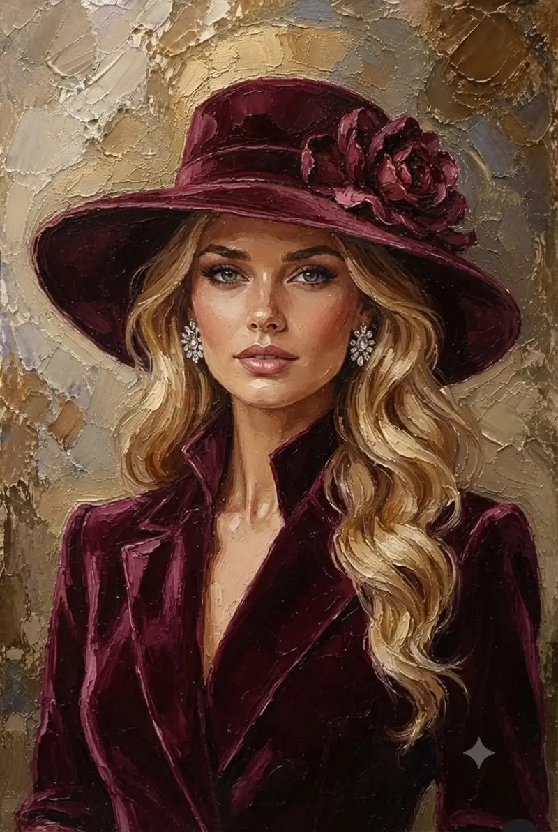 Preview of Impasto Oil Painting Blonde Portrait