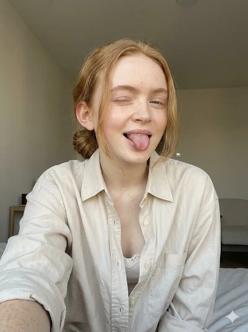 Preview of Photorealistic Candid Selfie with Playful Expression