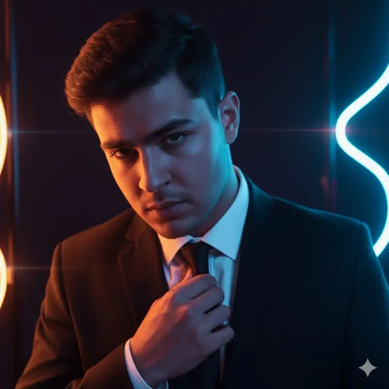 Preview of Futuristic Noir Cinematic Portrait