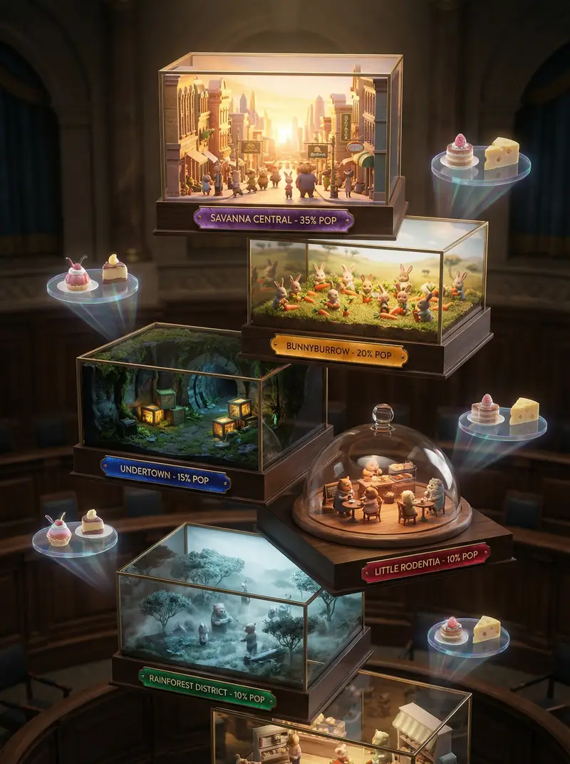 پیش‌نمایش High-Fashion Zootopia Miniature Visualization
