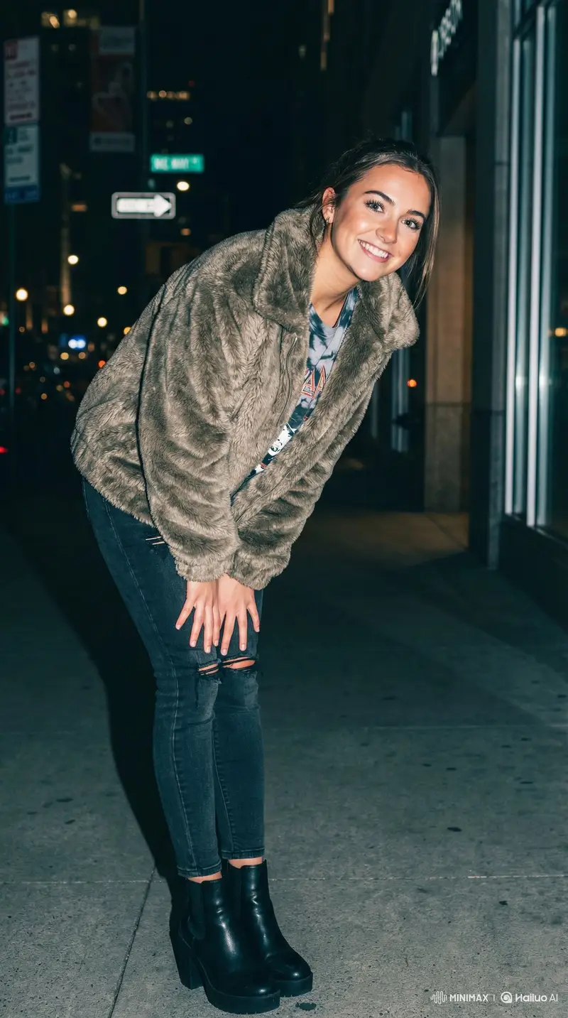 Preview of Off-Center Flash Street Snap Portrait Generator