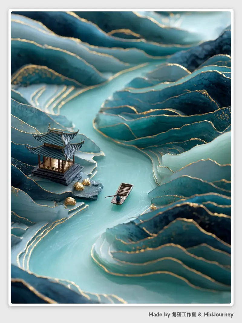 Preview of Abstract Chinese Landscape Miniatures Prompt