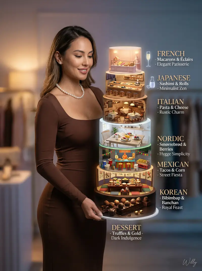پیش‌نمایش Gourmet Cake Editorial Hero Prompt