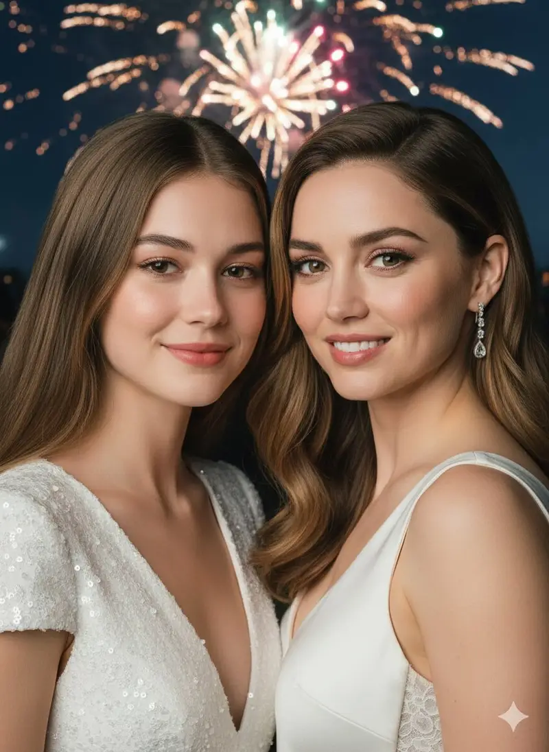 Preview of New Year Celebrity Portrait Merge Prompt (Ana de Armas)