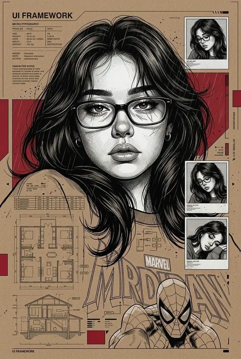 Preview of Technical Engraving Editorial Portrait