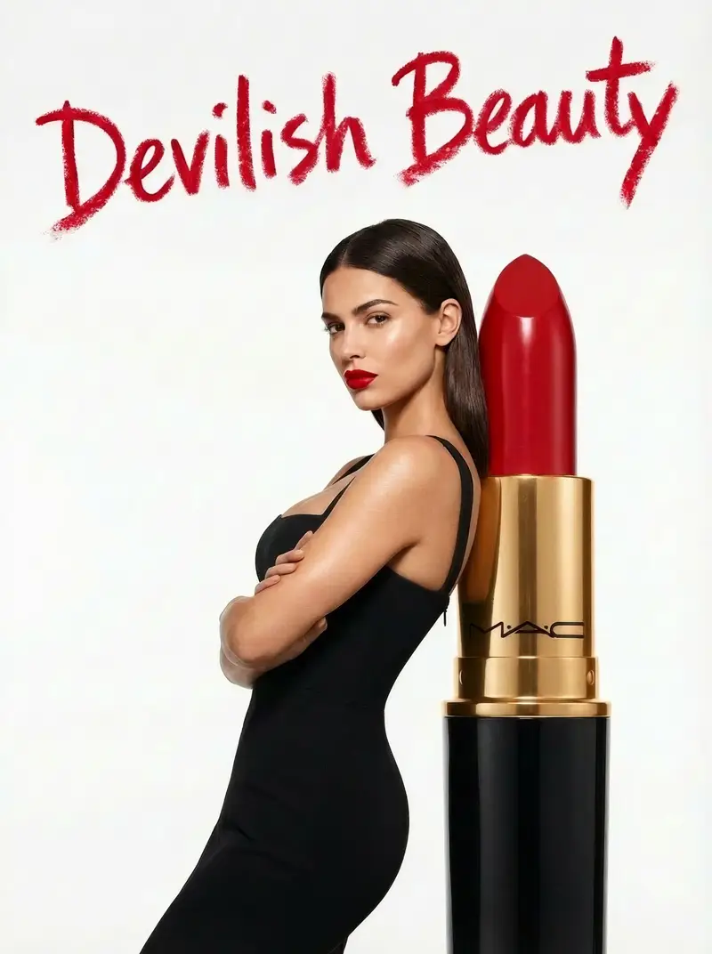 Preview of Devilish Beauty Lipstick Advertisement Prompt