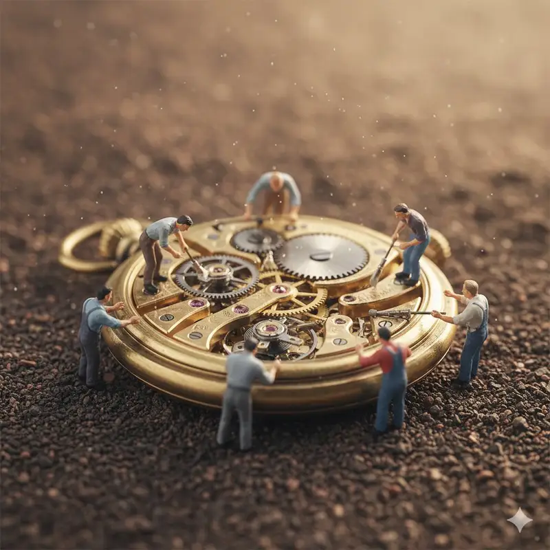 پیش‌نمایش Macro Photography of Tiny Restoration Workers