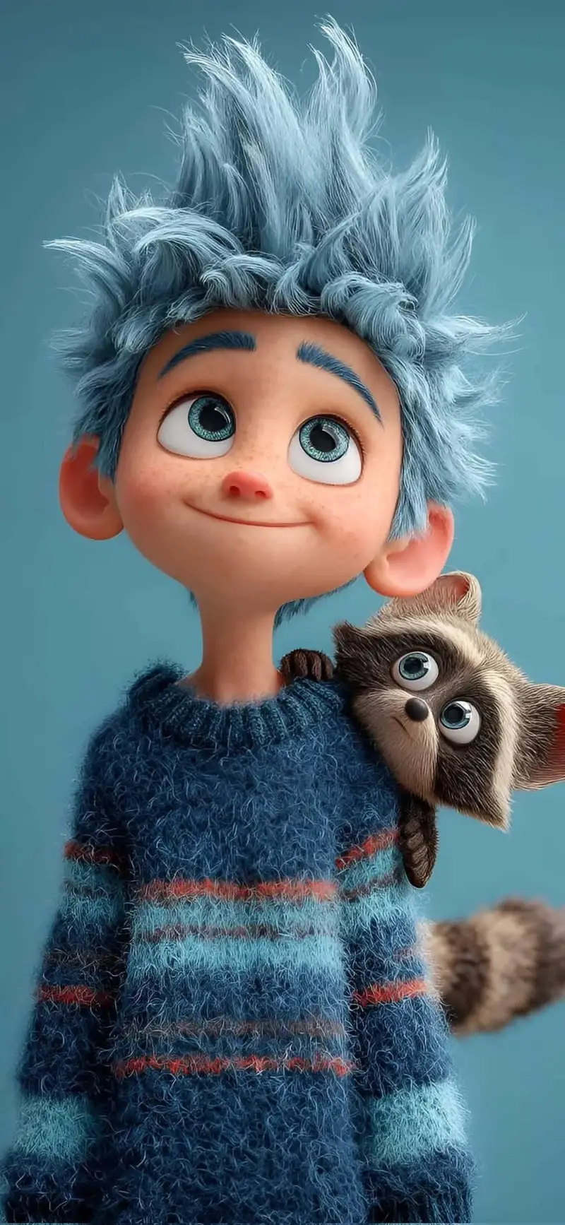 Preview of Pixar-Style 3D Animated Child Portrait with Animal