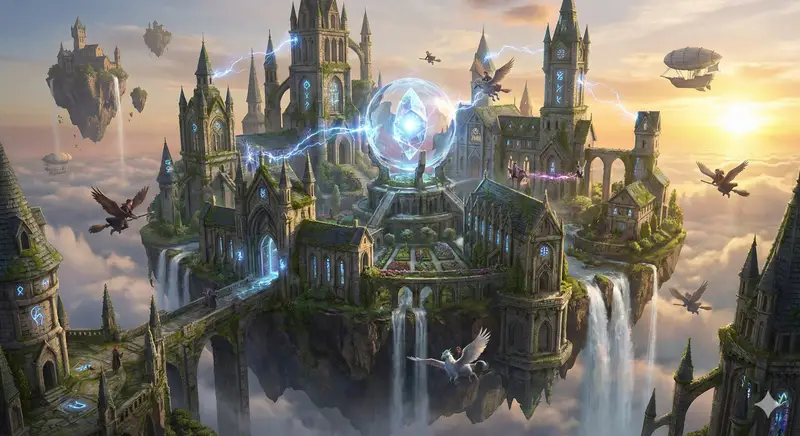 Preview of Simple Floating Mage Academy Prompt