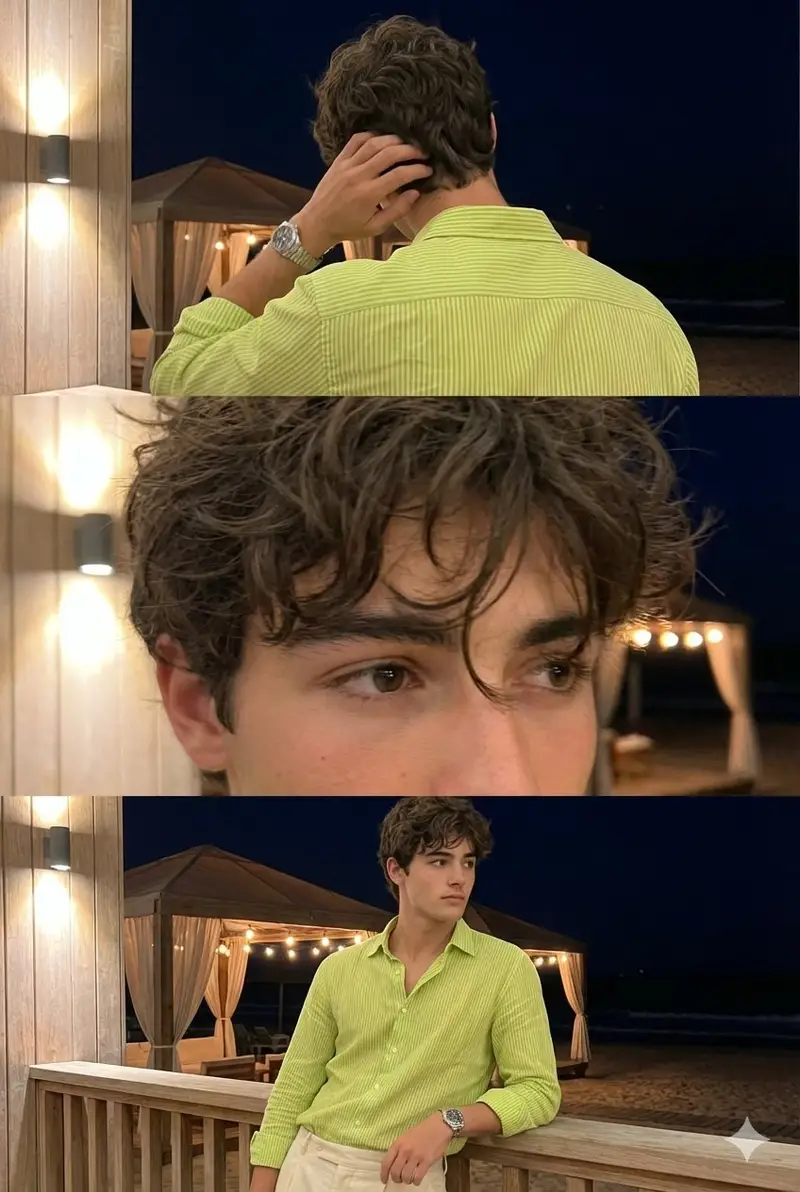 Preview of Triple-Frame Candid Portrait with Locked Facial Identity