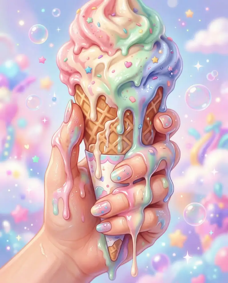 Preview of Kawaii Pop Surreal Ice Cream Hand