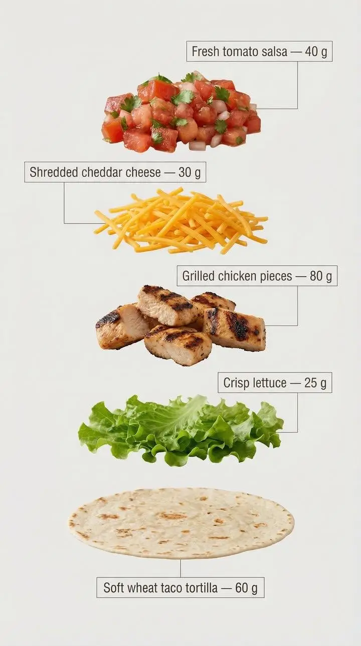 پیش‌نمایش Exploded View Tacos Infographic for Marketing