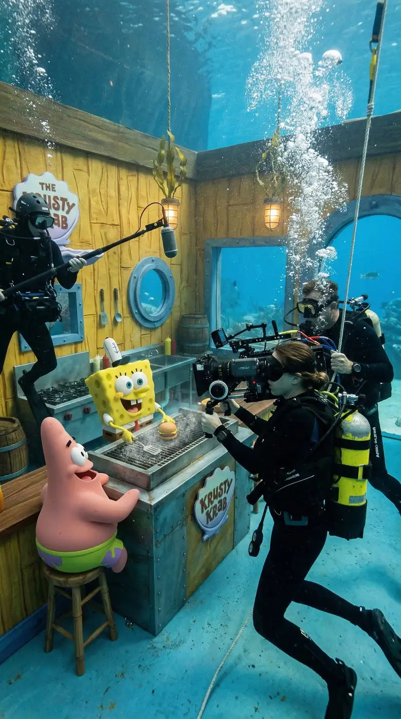 پیش‌نمایش Photorealistic BTS SpongeBob Scene