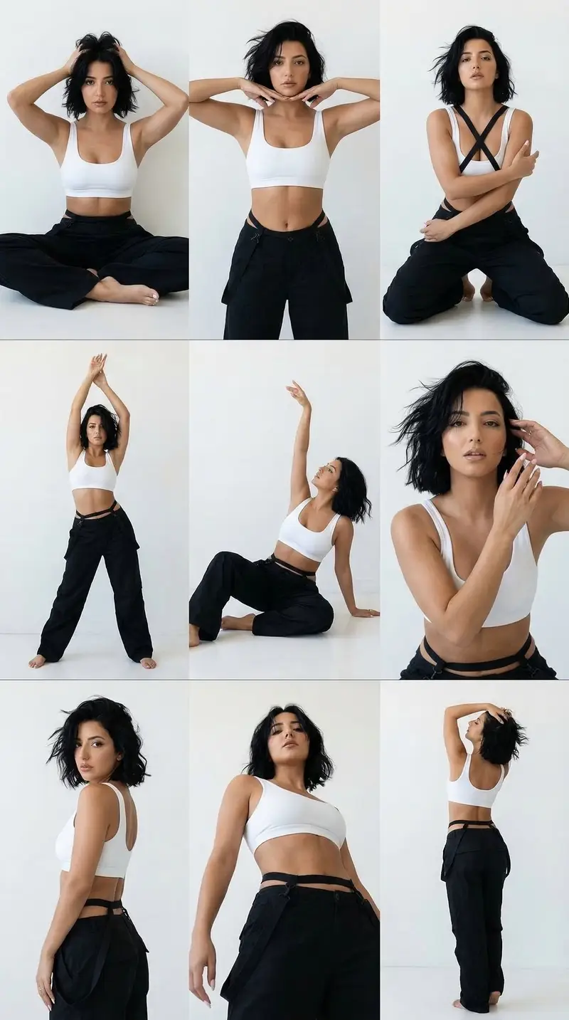 Preview of 3x3 Minimalist Dance Editorial Grid