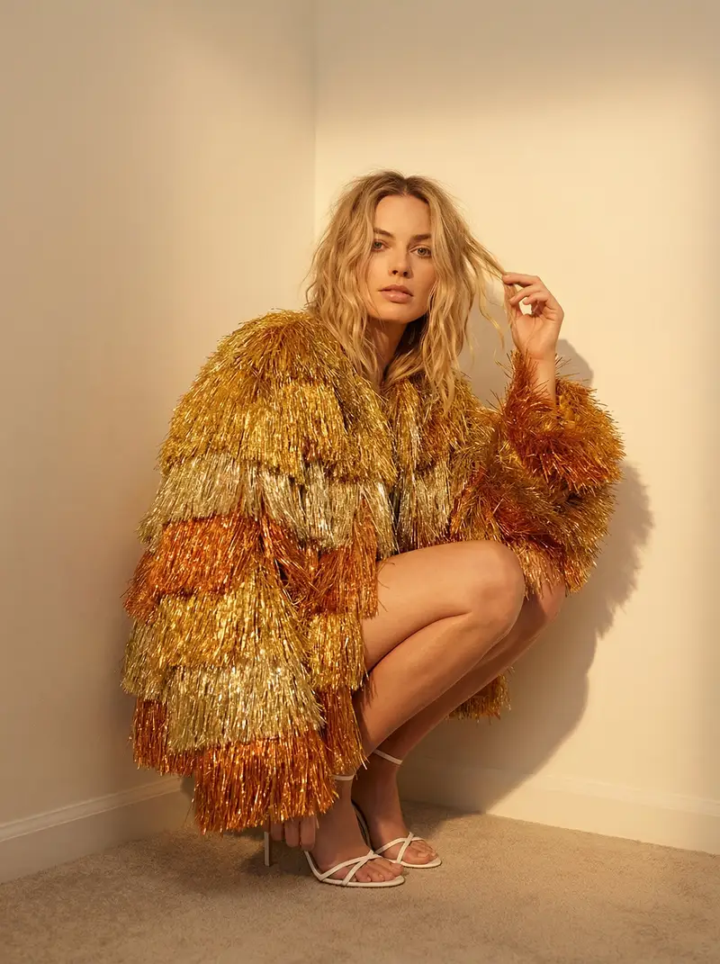 Preview of High-Fashion Editorial with Metallic Fringe Coat
