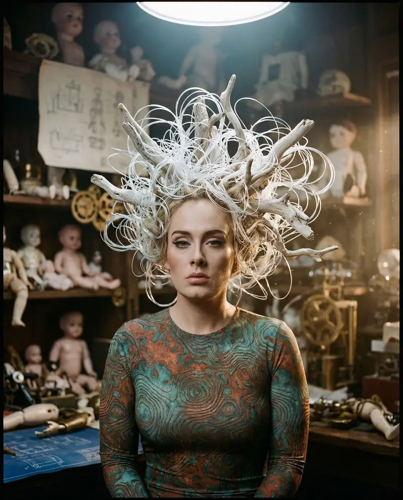 Preview of Surreal Automaton Portrait Prompt (Gemini Nano Banana Pro)