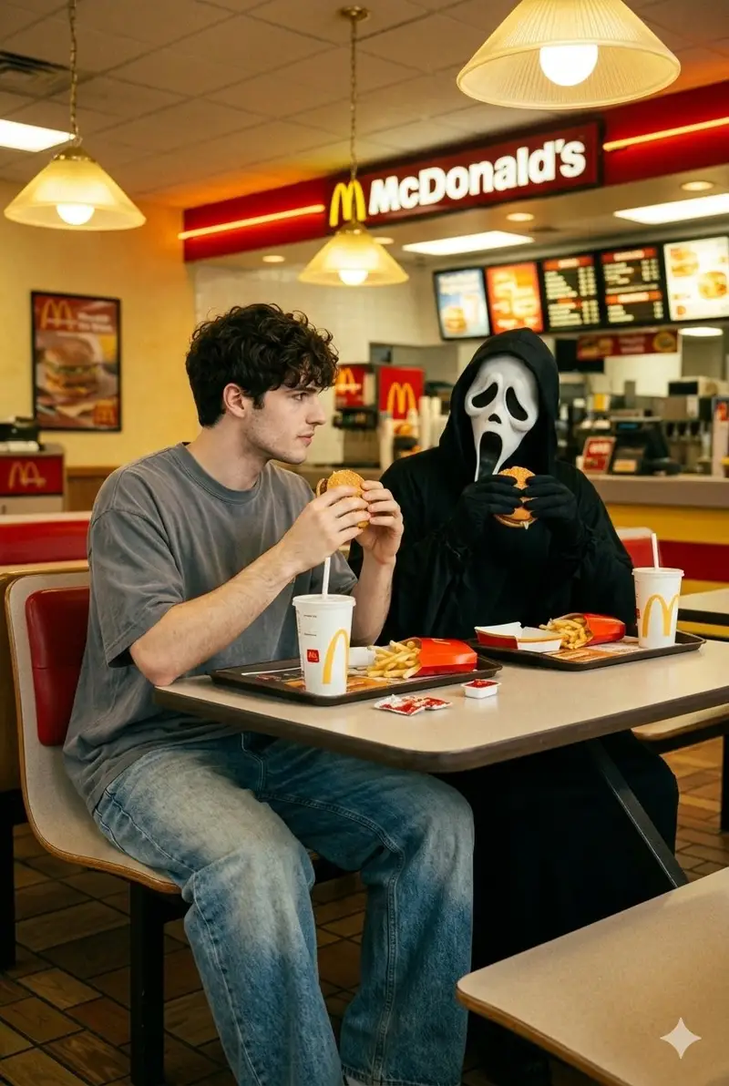 Preview of 90s Horror McDonald's with Ghostface