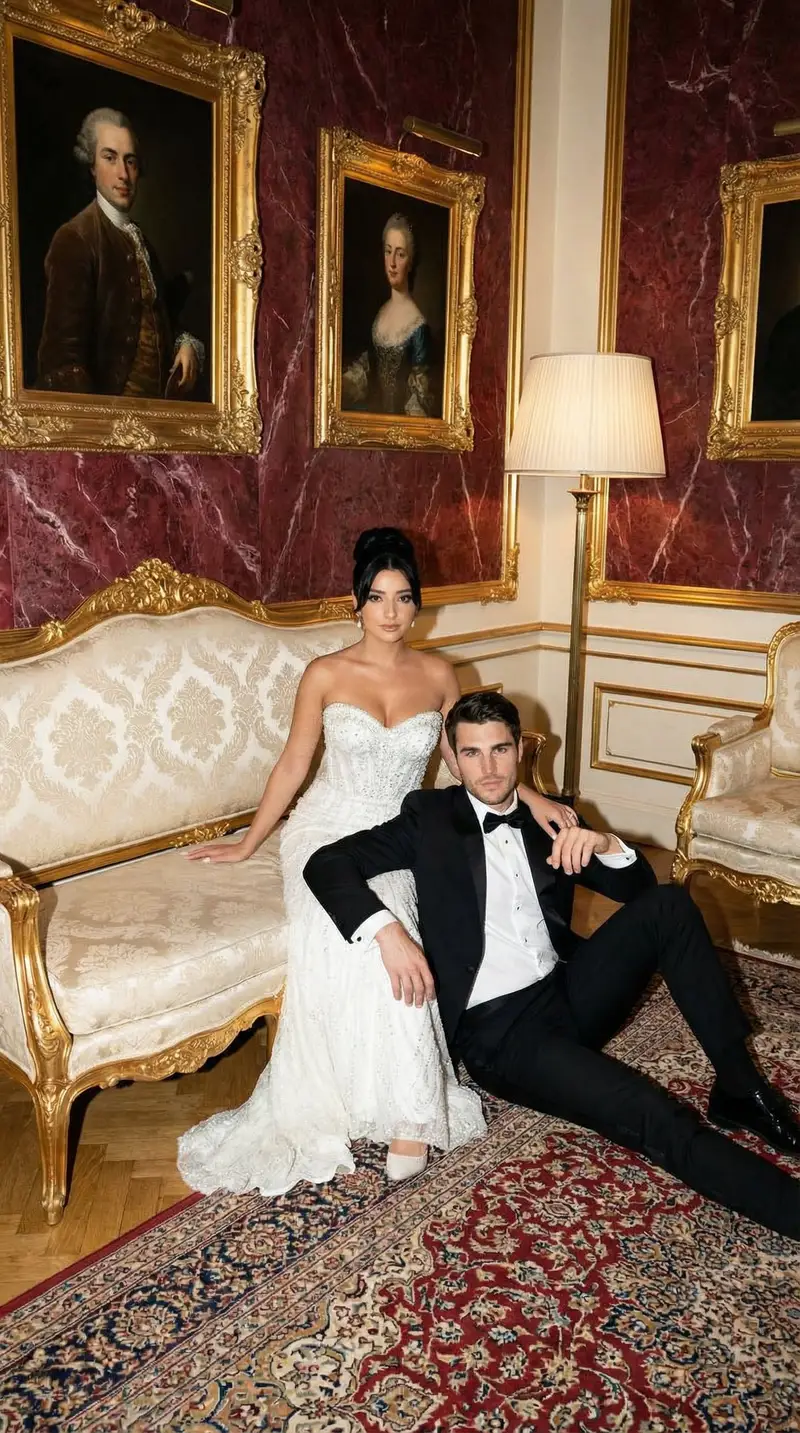 Preview of Baroque Wedding Editorial with Direct Flash