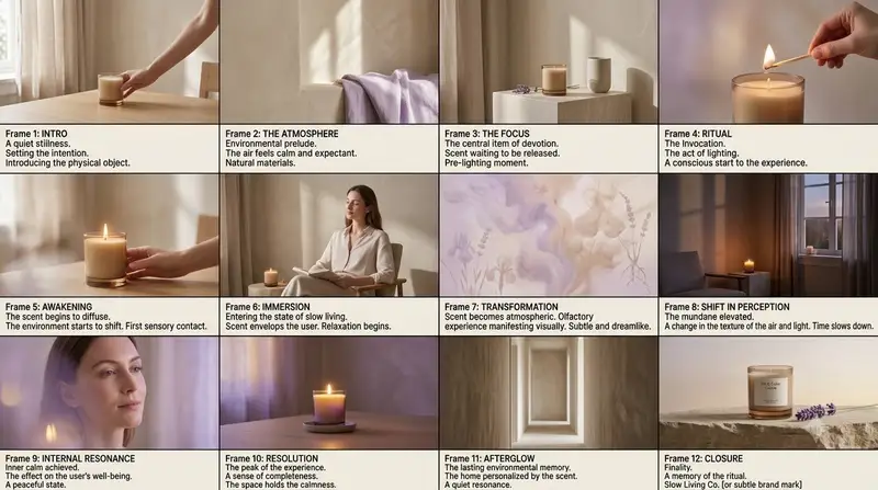 پیش‌نمایش Luxury Fragrance Storyboard Layout