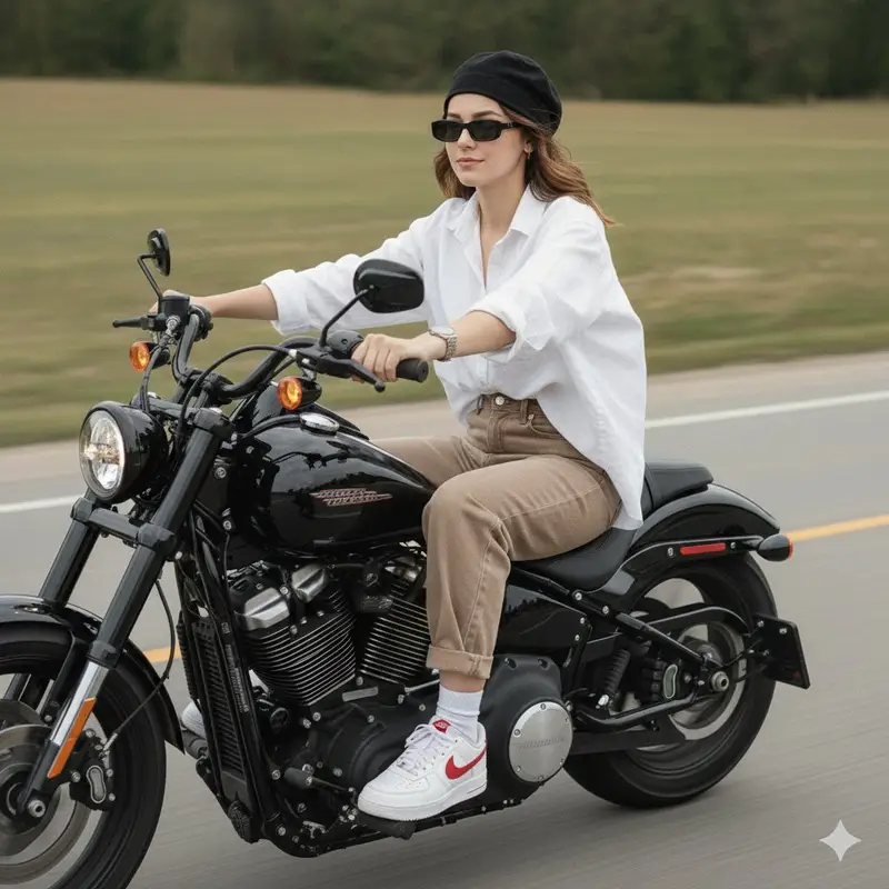 Preview of Cinematic Motorcycle Ride with Identity Lock