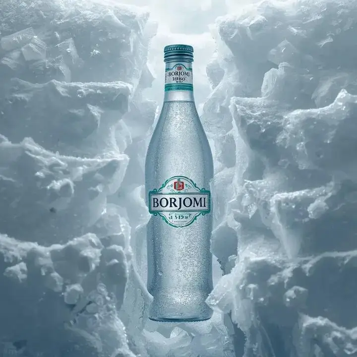 Preview of Hyperrealistic Product Photography Prompt (Borjomi Water)