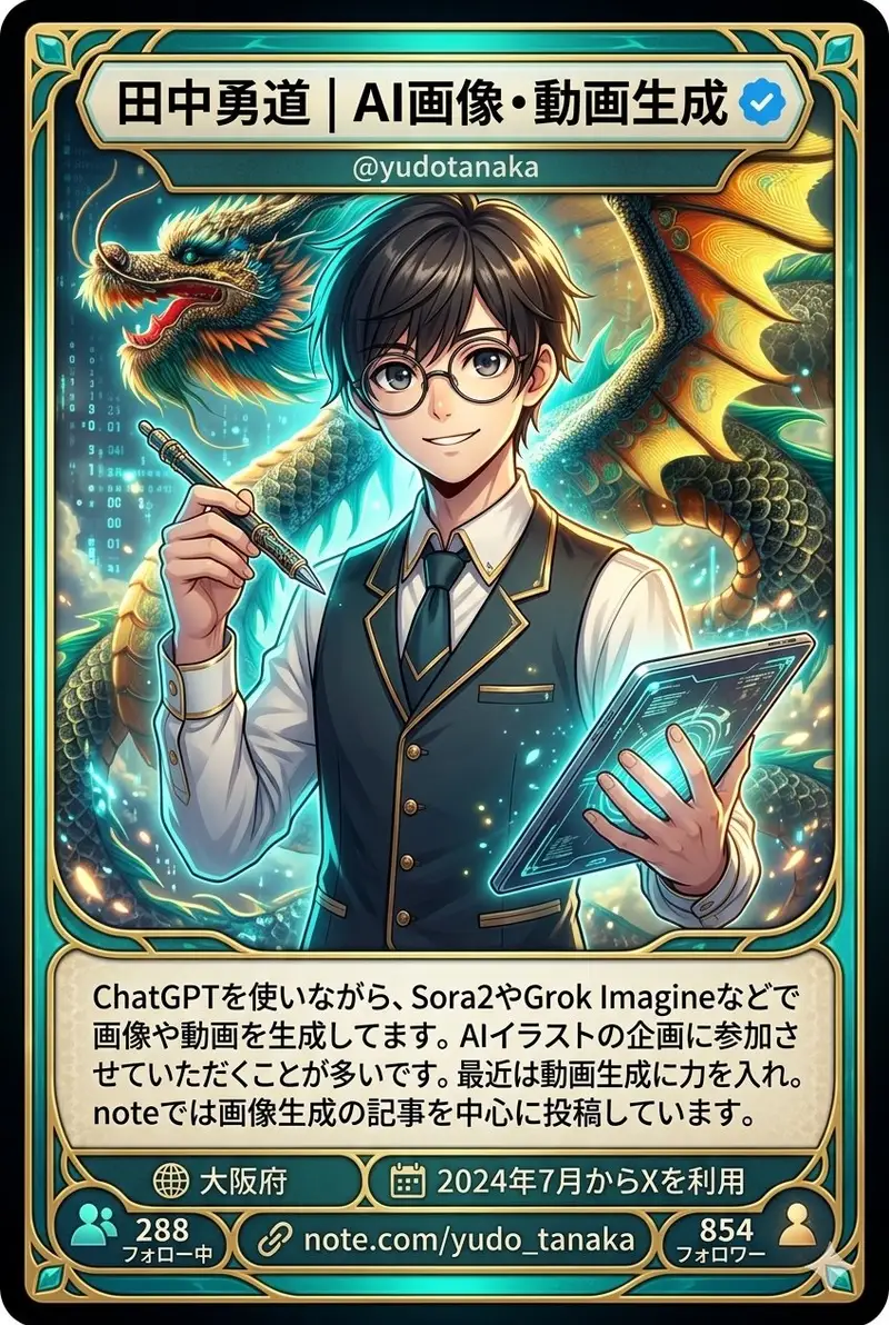 Preview of Character Card Generation from Profile Image