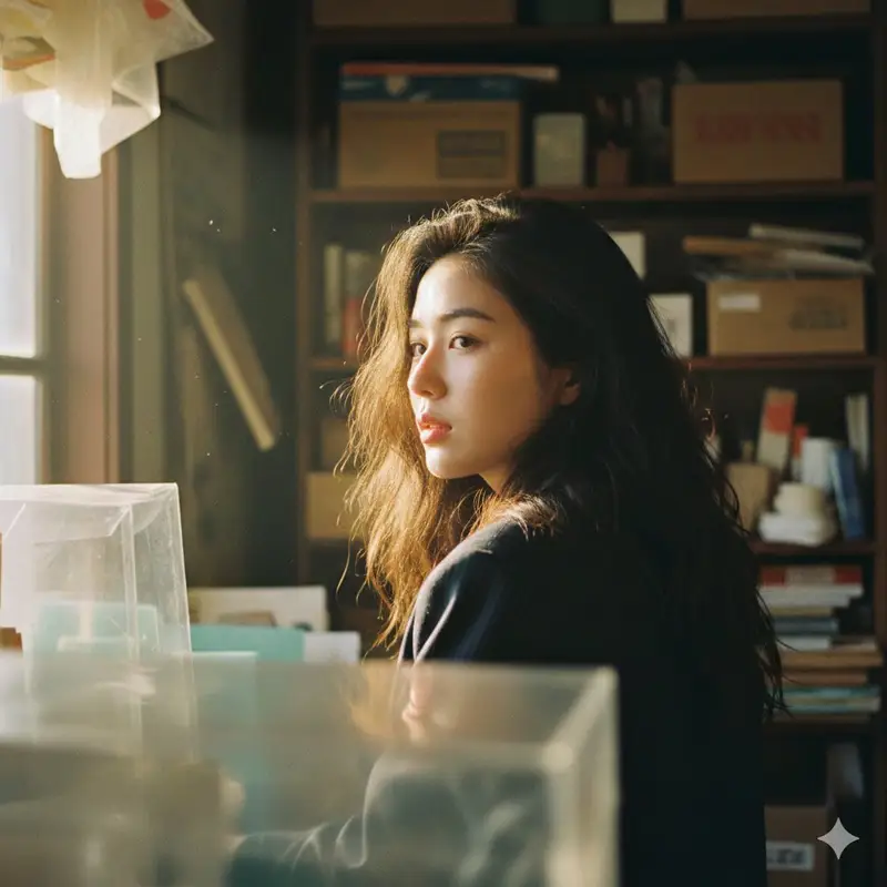 Preview of Cinematic Portrait with Strong Backlighting and Foreground Clutter