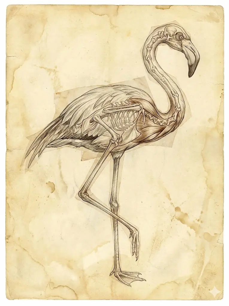 Preview of Renaissance Anatomical Study of a Flamingo