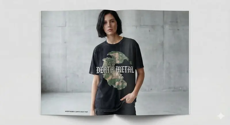 Preview of Generate a Pangea T-shirt Ad in Fashion Magazine Style