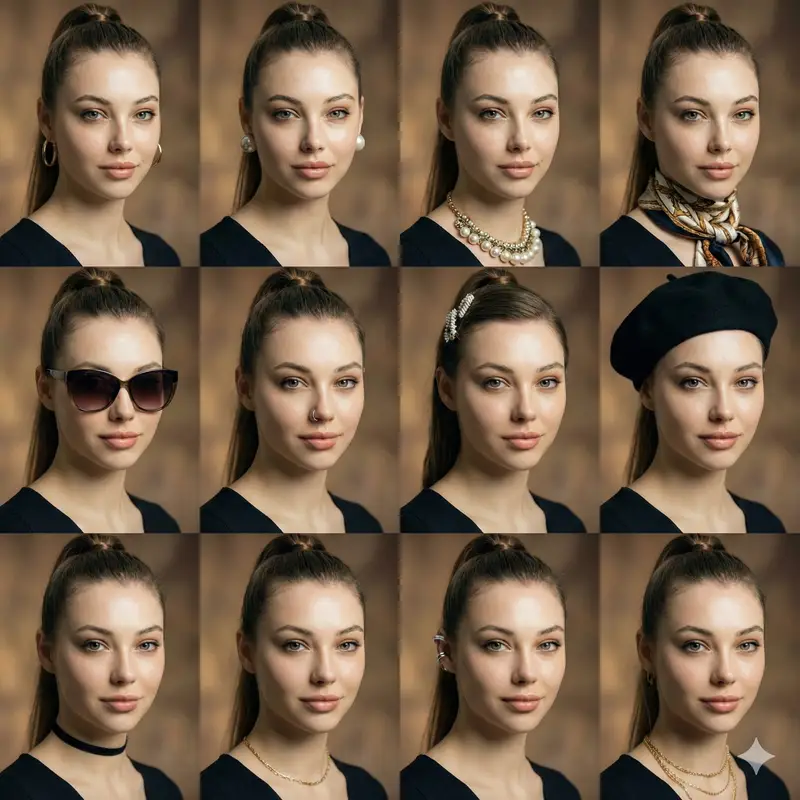 Preview of Consistent Facial Symmetry Photo Collage for Accessories