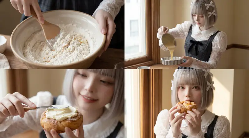 Preview of Cinematic Short Video Prompt for Baking Scene