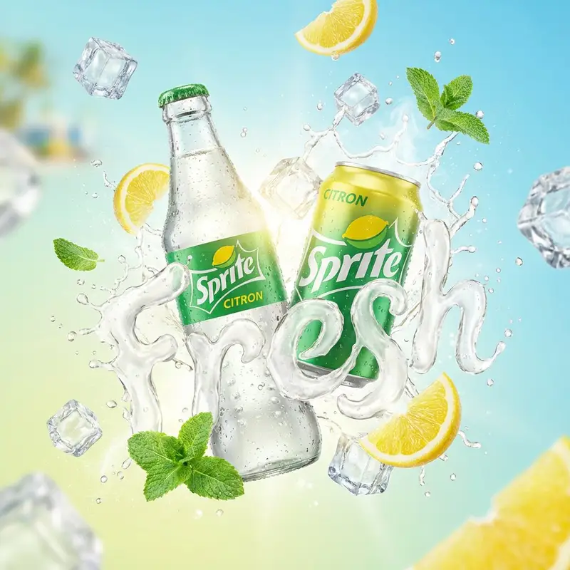 Preview of High-End Soda Advertising Visual