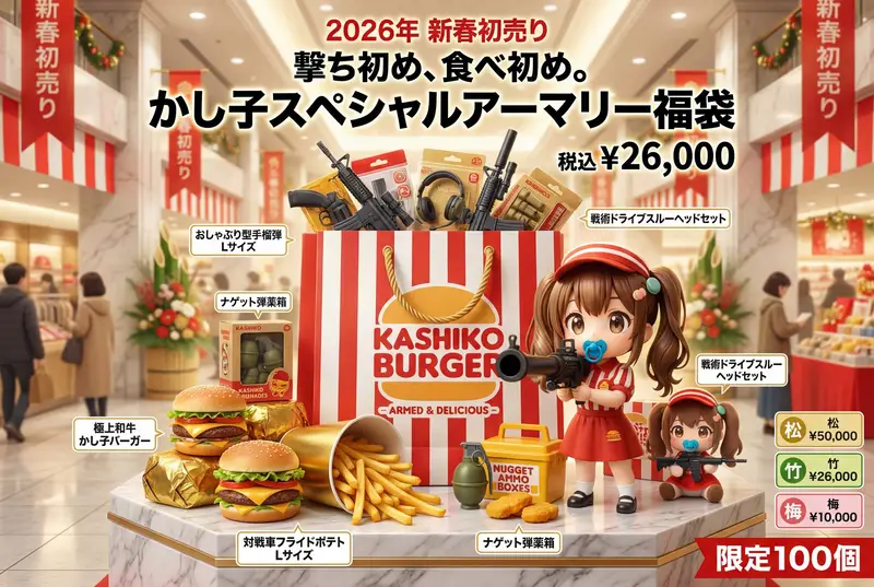 Preview of Luxury Fukubukuro (Lucky Bag) Advertisement Key Visual Prompt