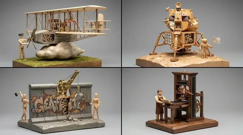 پیش‌نمایش Woodpunk Kinetic Sculpture Automaton