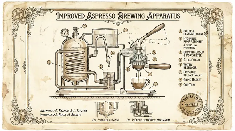 Preview of Vintage Patent Drawing Technical Illustration