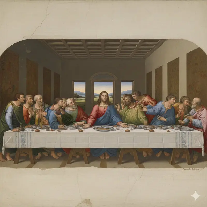 Preview of Da Vinci's Last Supper Style Image Generation