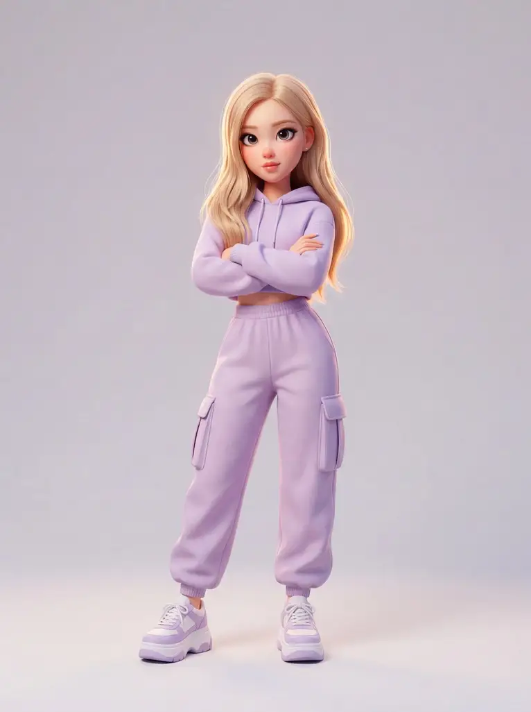 Preview of Disney-Pixar Style 3D Animation of Rosé (Blackpink)