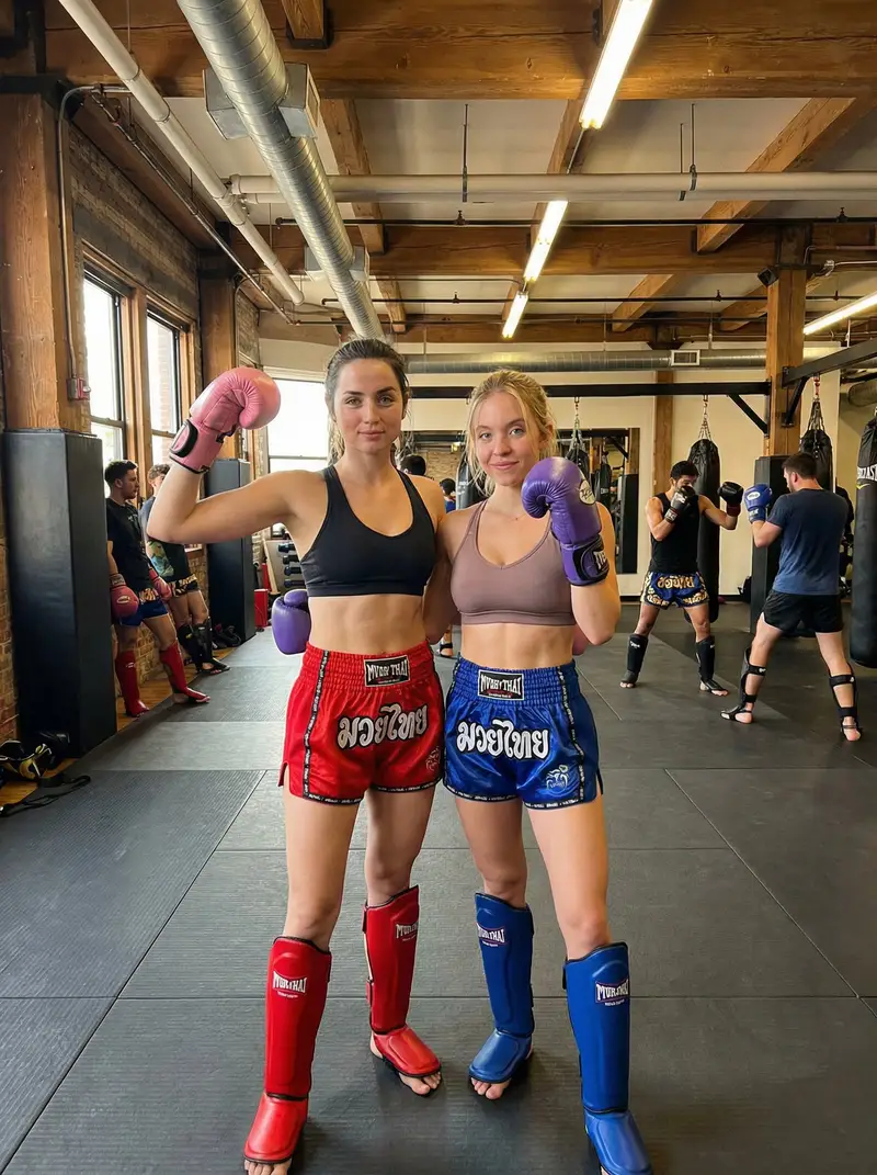 Preview of Sensual Sports Photography of Two Women in a Boxing Gym