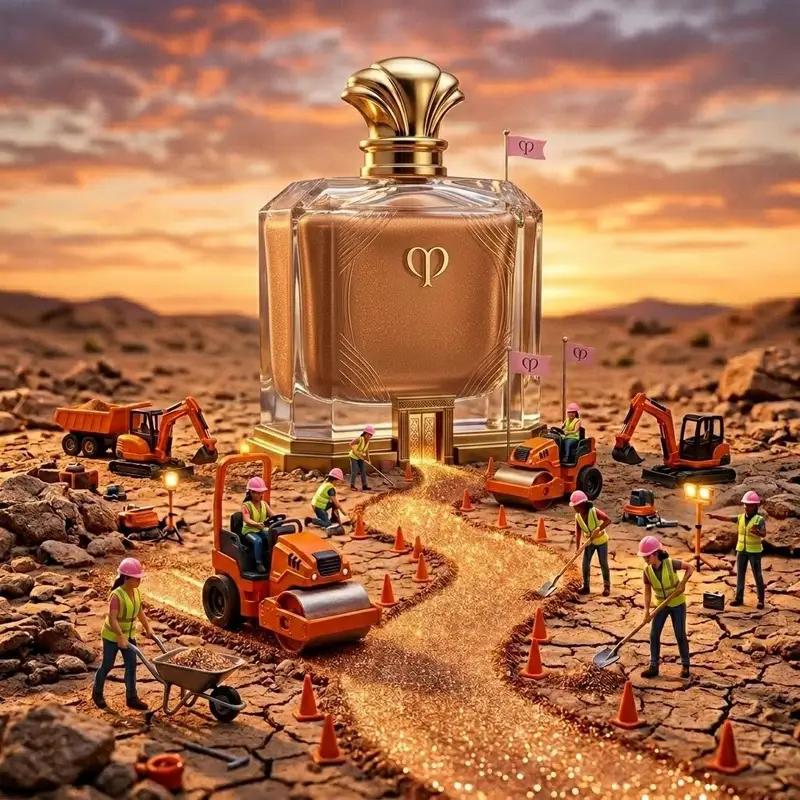 پیش‌نمایش Ultra-Detailed Miniature Construction Scene for Luxury Product Ad