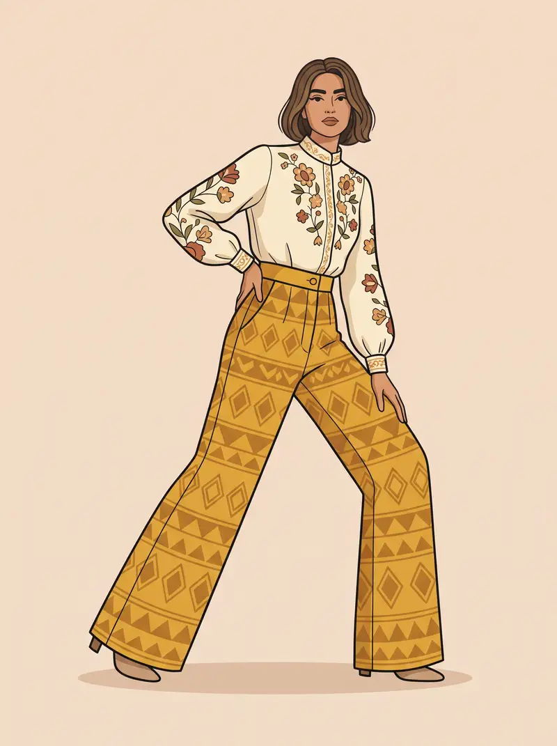 Preview of 2D Flat Vector Fashion Illustration