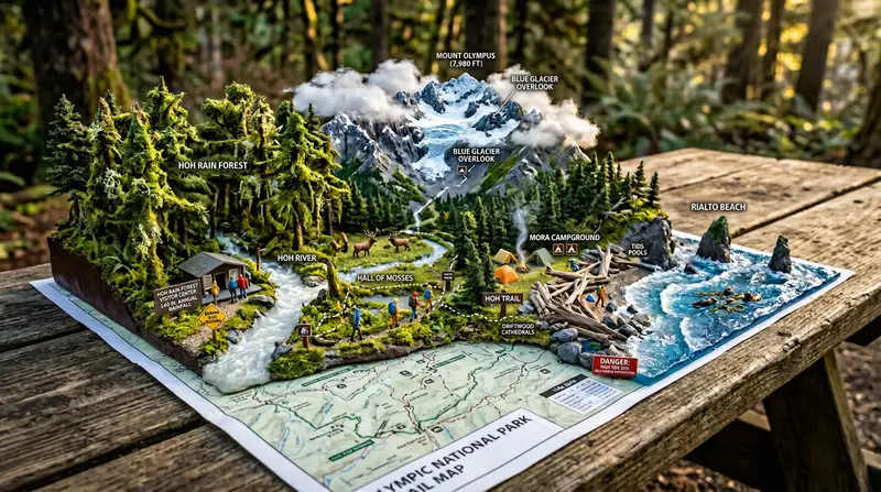 Preview of National Park Trail Map Miniature Ecosystem Diorama