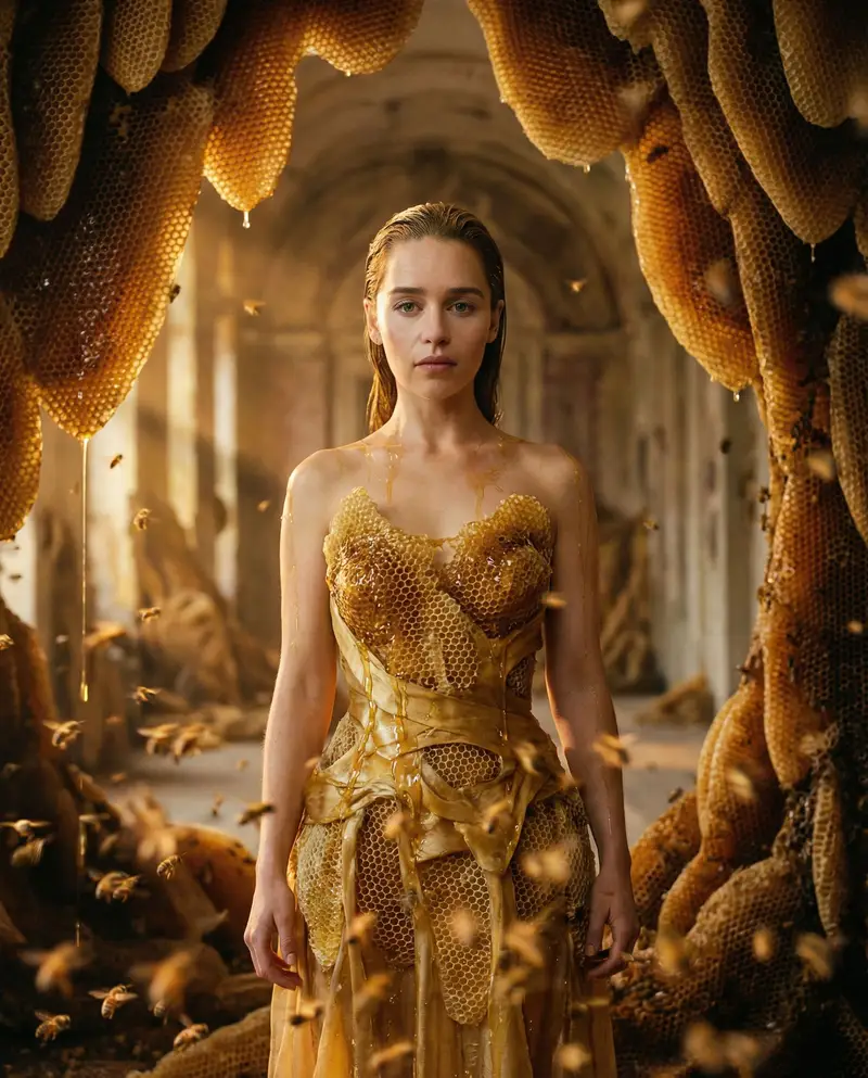 پیش‌نمایش Surrealist Honeycomb Fashion Editorial