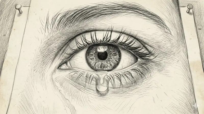 پیش‌نمایش طرح مدادی چشم اندوهگین