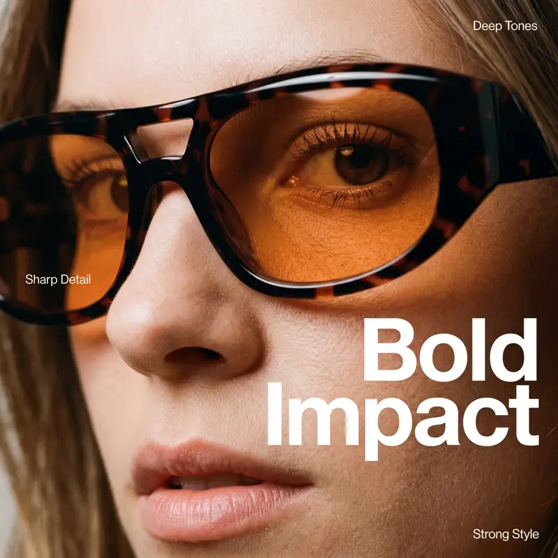 Preview of High-Fashion Eyewear Editorial Close-Up Prompt